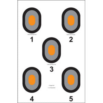 Multi Color; Action Targets - Orange Centers (23" x 35") - HCC Tactical