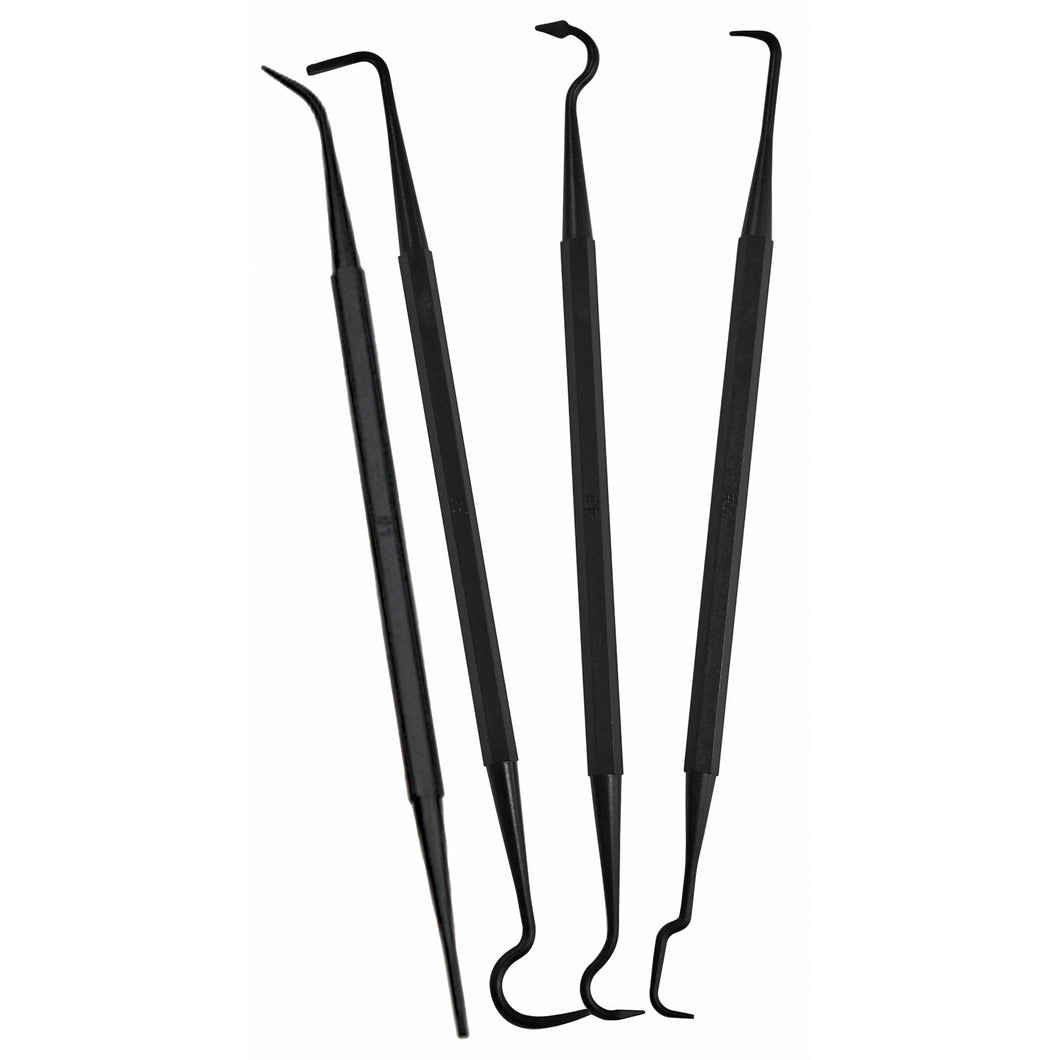 Black; Birchwood Casey - Gun Cleaning Pick Set 4-Piece Polymer - HCC Tactical