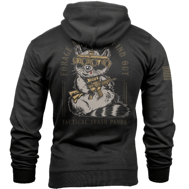 Men s Nine Line Tactical Trash Panda Work Hoodie Medium Black