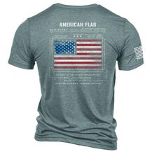 Light Blue; Nine Line - American Flag Schematic - HCC Tactical