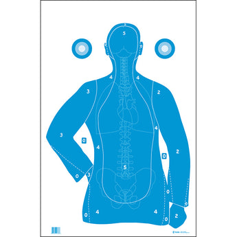 Blue; Action Target - Vital Anatomy (23" x 35") - HCC Tactical