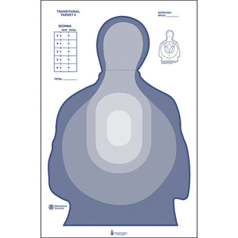 Blue; Action Targets - US Dept. of the Treasury Transitional Target II (24.5" x 40") - HCC Tactical