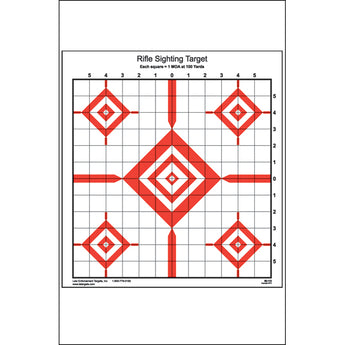 Black/Red; Action Target - Rifle Sighting (14"x15") - HCC Tactical