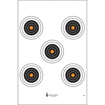 Orange/Black; Action Target- Bullseye with Orange Centers (21" x 24") - HCC Tactical