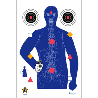 Multi Color; Action Target - B-21E Target w/ Vital Anatomy (23"x35") - HCC Tactical